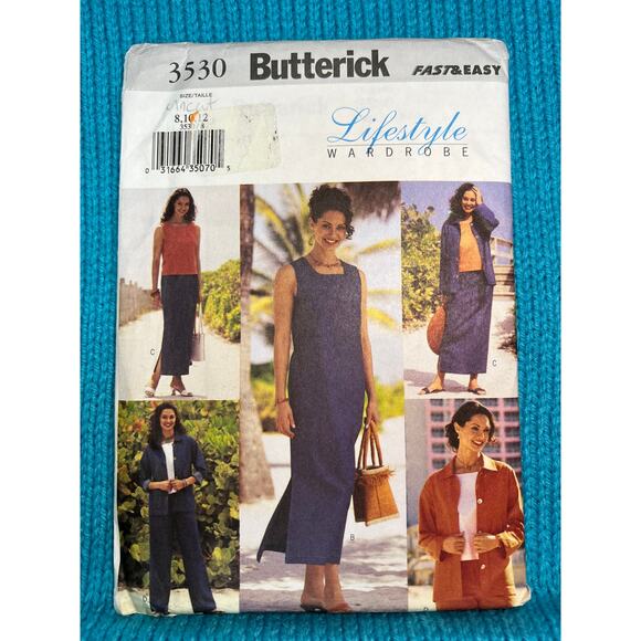 Butterick 3530 pattern top pants dress jacket sz 8 10 12 - Picture 1 of 11